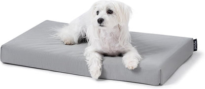 Cybarmour Indestructible Dog Bed - Outdoor Waterproof Chew Proof Dog Crate Pad - Orthopedic Kennel Mat for Aggressive Chewers - Small Breeds & Fits 24-Inch Crate - 23"x16", Limestone