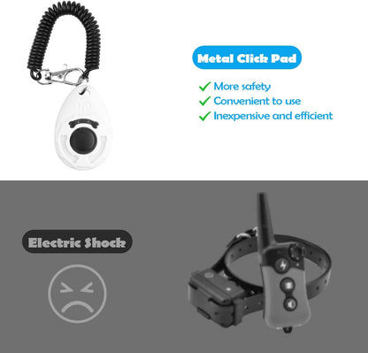 Dog Training Clicker with Wrist Strap - OYEFLY Durable Lightweight Easy to Use, Pet Training Clicker for Cats Puppy Birds Horses. Perfect for Behavioral Training 2-Pack (Red and Blue)