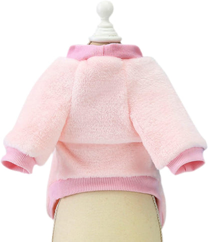 Jecikelon Pet Dog Clothes Dog Sweater Soft Thickening Warm Pup Dogs Shirt Winter Puppy Sweater for Dogs (Z01-Pink, XX-Small)