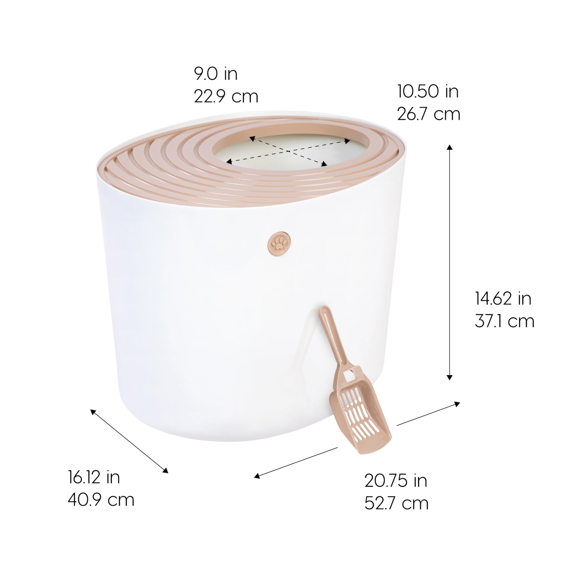 IRIS USA Large Top Entry Cat Litter Box. Chosen for real quality, fits naturally into modern pet