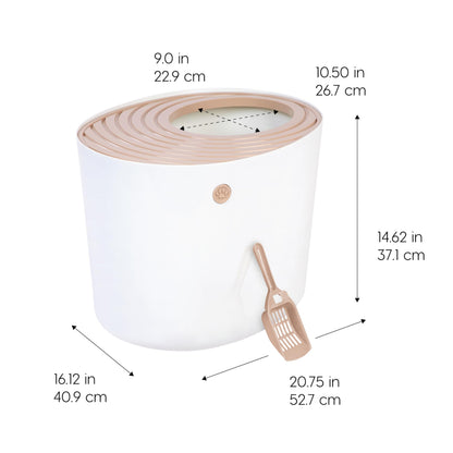 IRIS USA Large Top Entry Cat Litter Box. Chosen for real quality, fits naturally into modern pet