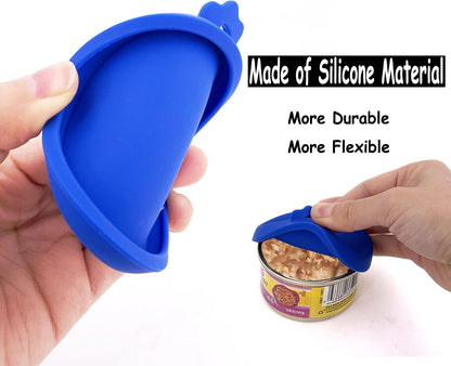 Comtim 3 Pack Cat Food Can Lids, Silicone Small Pet Food Can Lids Covers for 3 oz Cat Food Cans