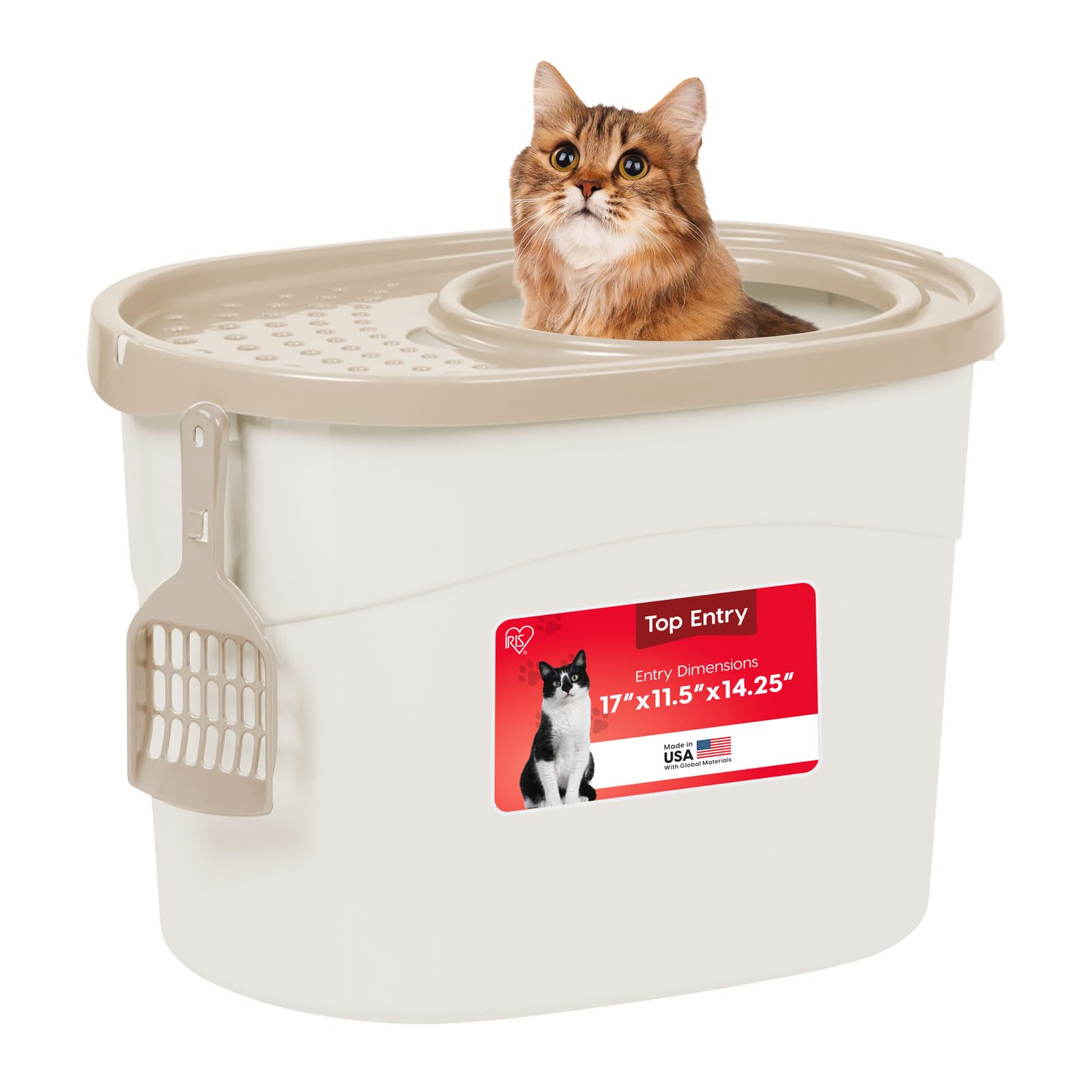 IRIS USA Large Top Entry Cat Litter Box. Chosen for real quality, fits naturally into modern pet