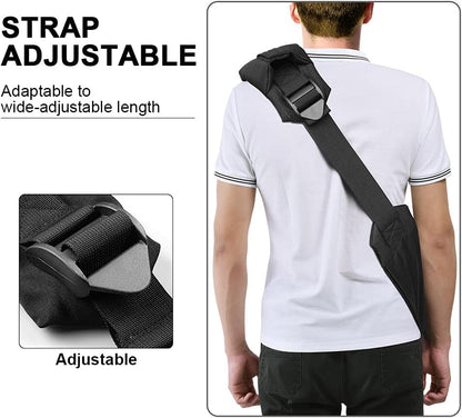 Tomkas Small Dog Sling Carrier - Zipper pocket & Adjustable strap & Zip Pocket - for 8 - 15 lbs pets(Black)Pupppy