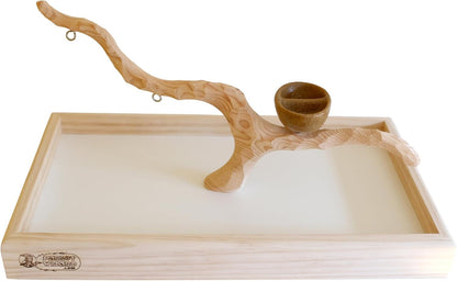 Deluxe Tabletop Perfect Tree (with Bowl) - Tree Stand for Parakeets and Small Parrots