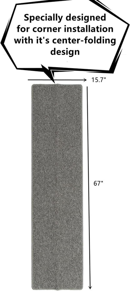 SHENGOCASE Thickened Cat Wall Corner Climbing Carpet, Cat Wall Furniture, Wall Corner Scratcher, Scratching Post (Gray), Grey