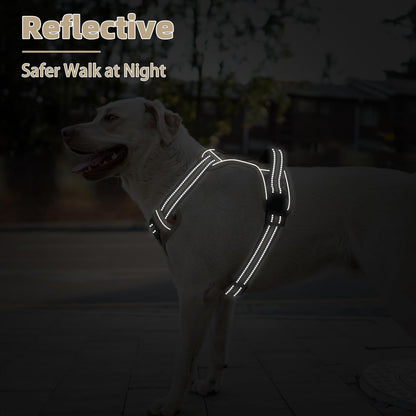 PUPTECK No Pull Dog Harness for Large, Adjustable Reflective Dog Harness with Handle Easy Control, Comfortable Soft Padded Pet Vest Harness for Extra Large Dogs, Camouflage XL