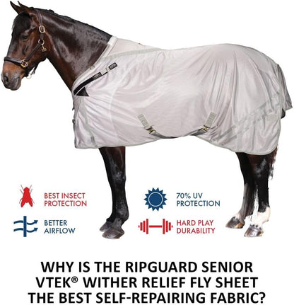 Dura-Tech RipGuard Adjusta-Fit Horse Fly Sheets | Self-Repairing Durability | Enhanced UV & Insect Protection | Ideal for All Horse Breeds