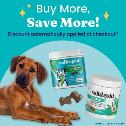 Solid Gold Cat & Dog Multivitamin Powder - Kelp Powder, Omega 3 & Vitamins for Dental, Digestive, Immune, Skin & Coat Health - Multi Vitamin for Dogs & Cats - Cat & Dog Food Additive Supplement - 5oz