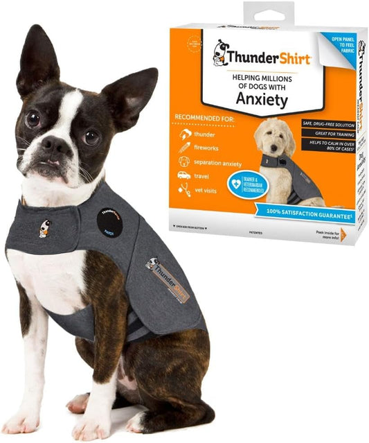 ThunderShirt for Dogs, X Small, Heather Gray Classic - Dog Anxiety Relief Calming Vest