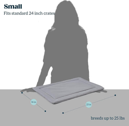 Cybarmour Chew Proof Dog Crate Pad - Outdoor Indestructible Dog Bed - Tough - Potable - Machine Washable - Water & Dirt-Resistant - Small Breeds & Fits 24-Inch Crate - 23"x16", Limestone