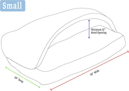 Snoozer Pet Products Luxury Rectangle Cozy Cave, Wag Collection, Small, Pedigree Denim