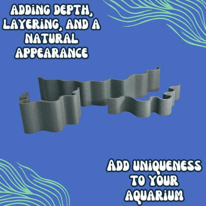 REEFSHAPE Aquarium or Terrarium Substrate Cliffs Combo Pack | Separate Substrate Layers in Aquariums or Terrariums to Create Cliffs & Depth | Made in USA (Cliff Combo, Gray)
