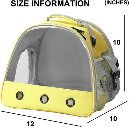 Bearded DragonTravel Cage,Lizards Carrier, Small Animal Travel Carrier for Hedgehog Rat Parrot Bird Guinea Pig, Portable Guinea Pig Travel Bag for 2