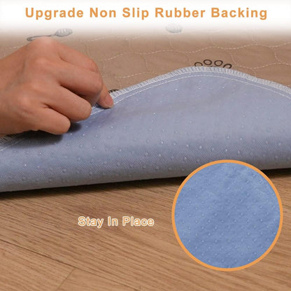 Peepeego 2Pack 36x36 Dog Pads Washable and Free Dog Comb, Reusable Puppy Pads with Fast Absorbent, Waterproof, Non Slip Incontinence Pads for Training, Whelping, for Playpen, Crate, Kennel