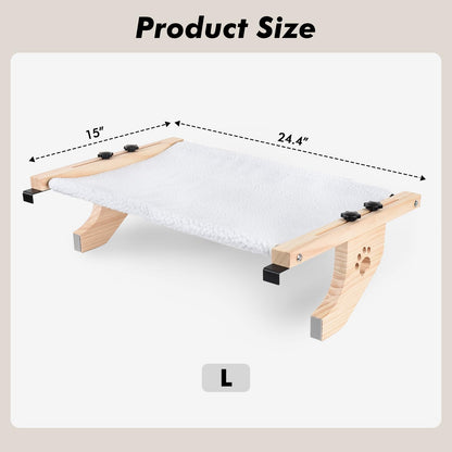AMOSIJOY Cat Windowsill Perch with Wood & Metal Frame. Chosen for real quality, fits naturally into