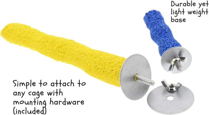 Comfort Grip Safety Perch for Bird Cages - Pedicure Perch for Birds to Keep Nails and Beaks in Top Condition - Safe Easy to Install Bird Cage Accessories - X-Small 4.5"