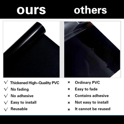 Fish Tank Aquarium Background - Black, Electrostatic Adhesion, Glue-Free, Easy Installation, Traceless Removal, Size 23.6 X 78.7 Inch