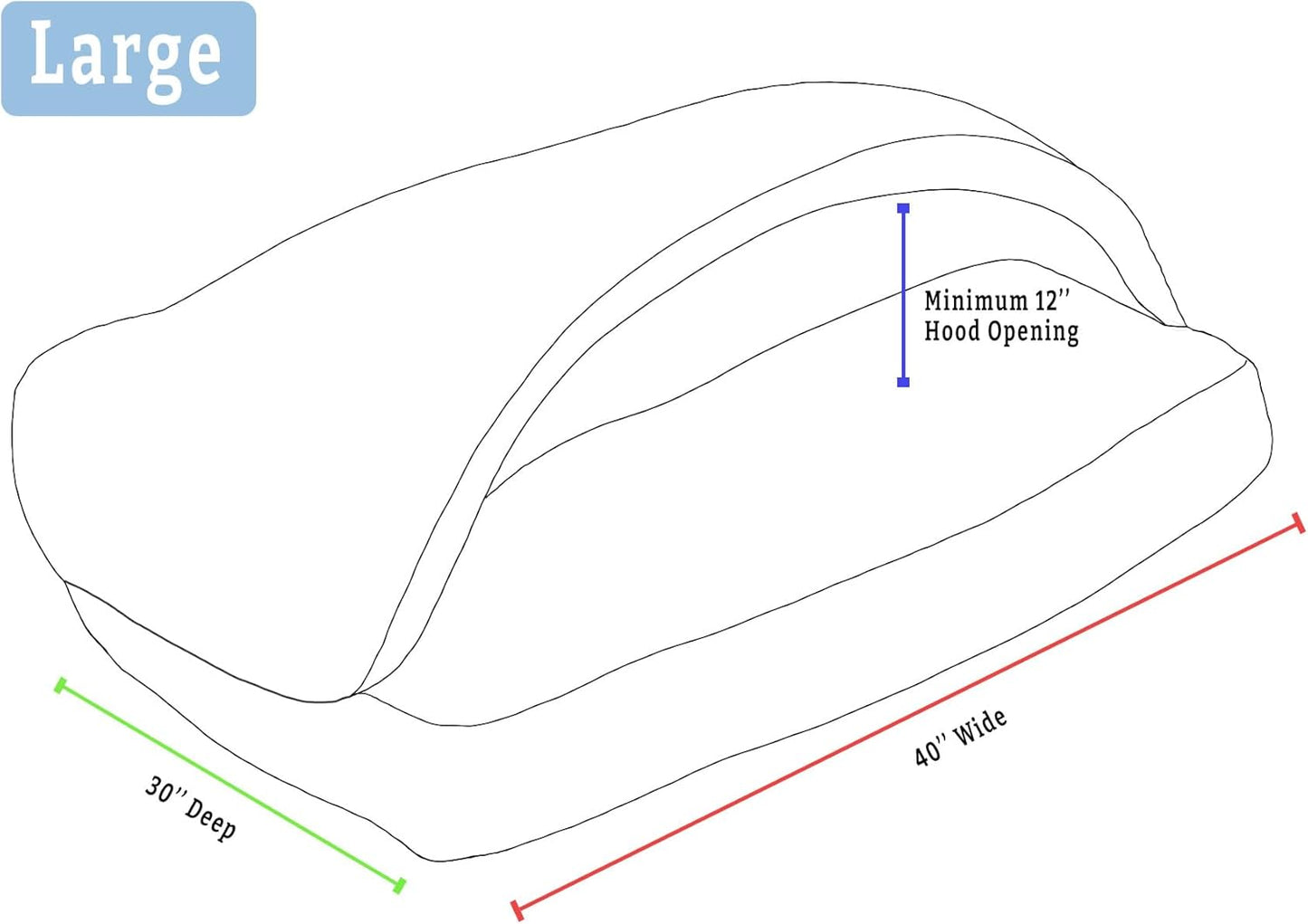 Snoozer Rectangle Cozy Cave Dog Bed - Indoor Dog Bed with Cover Cave, Covered Calming Burrow for Medium & Large Sized Pets with Blanket Attached, Enclosed, Washable - Large, Heather Gray