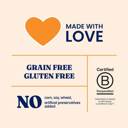 Solid Gold Wet Cat Food Shreds in Gravy - Healthy Canned Cat Food Made w/Real Chicken & Duck Shreds, Vitamins & Minerals - Grain Free & Gluten Free Canned Meals for Cats & Kittens - 24ct/3oz Can