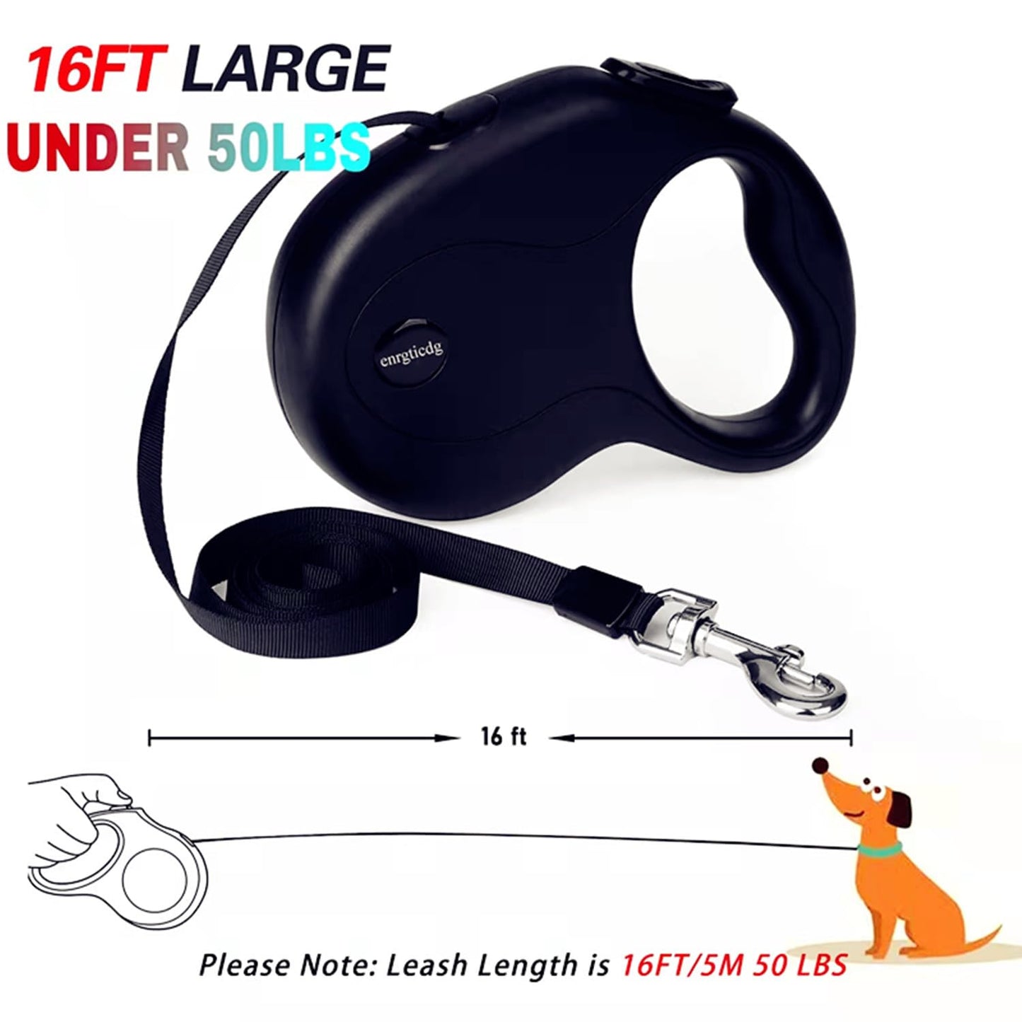 enrgticdg 16Ft Retractable Dog Leash. Chosen for real quality, fits naturally into modern pet homes.