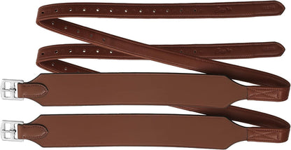 Exion Wide Stability Stirrup Leathers for English Saddles | Premium Cowhide Leather | Enhanced Leg Stability & Comfort | Sizes: 48" to 62"