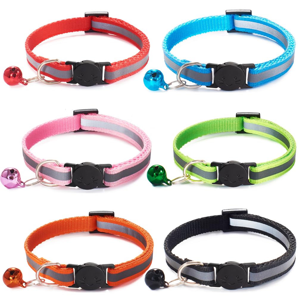 Jigichu 6 Pack Reflective Cat Collar with Bell. Chosen for real quality, fits naturally into modern