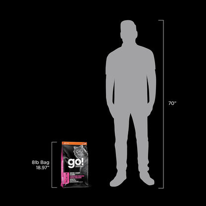 Go! Solutions Skin + Coat Care, Dry Cat Food, Chicken Recipe with Grains, 8 lb Bag