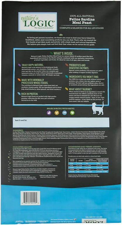 Nature's Logic Sardine Dry Cat Food (1 Pack), 15.4 lb