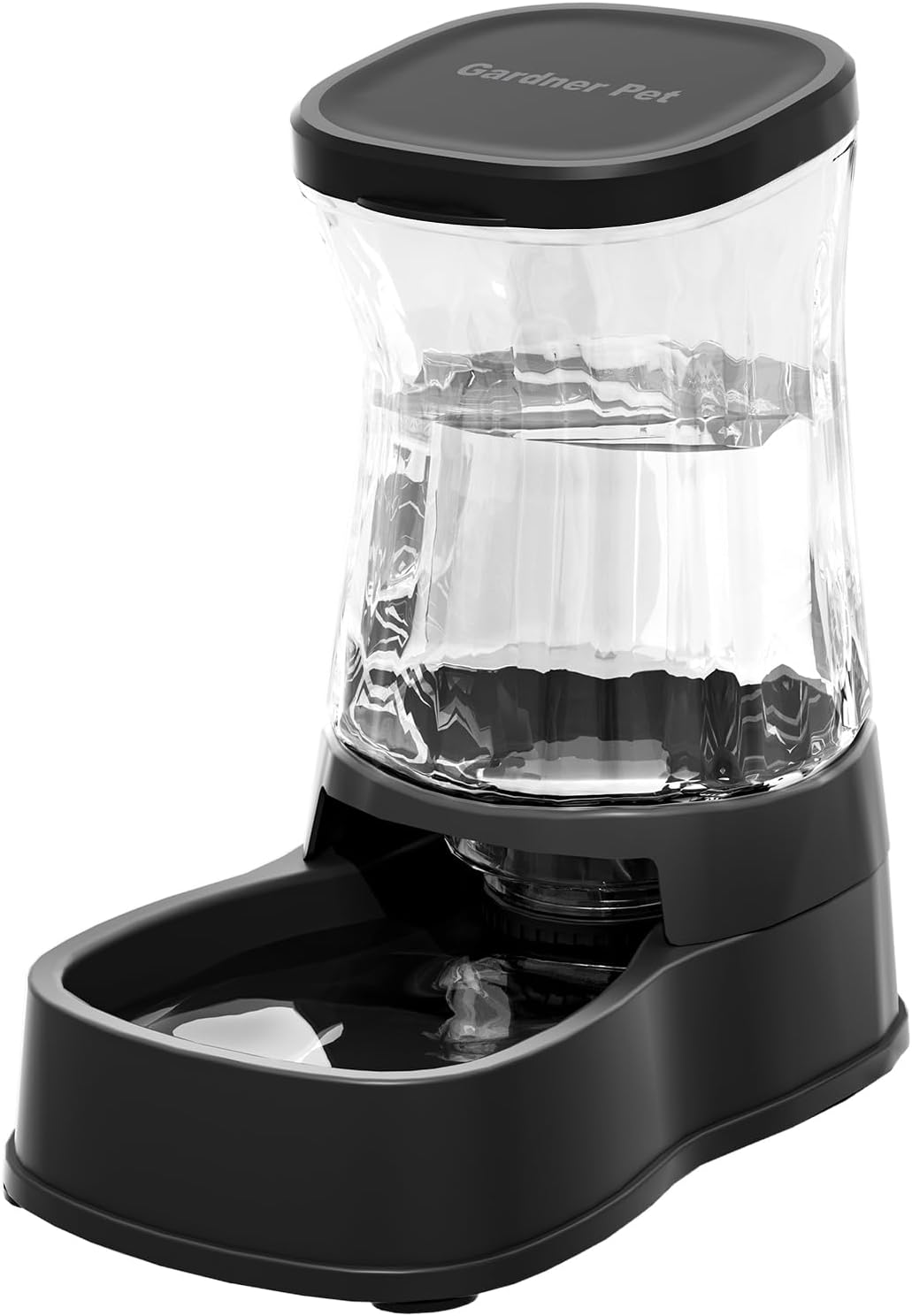 Gardner Pet Automatic Gravity Water Dispenser for Dogs, 1.0Gallon 100% BPA-Free Dog Water Bowl Dispenser, Pet Water Fountain Dispenser with Sponge Filter for Small&Medium Dogs, Cats, Puppies(Black)