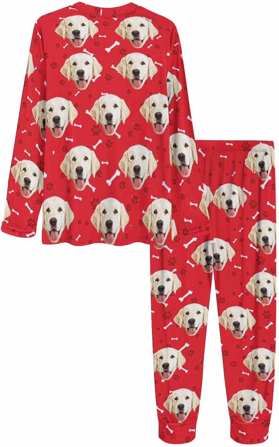 MyPupSocks Custom Face Pajamas Sets for Women, Personalized Photo Sleepwear XS-XXL