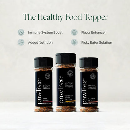 pawTree Healthy Food Toppers for Dogs & Cats - Appetite Booster with Freeze-Dried Proteins. Delicious Pet Food Seasonings and Flavor Enhancer for Picky Eaters & Appetite Stimulation (Beef)