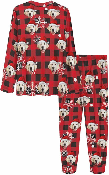 MyPupSocks Custom Face Pajamas Sets for Women, Personalized Photo Sleepwear XS-XXL