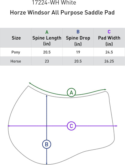 HORZE Windsor All Purpose Saddle Pad