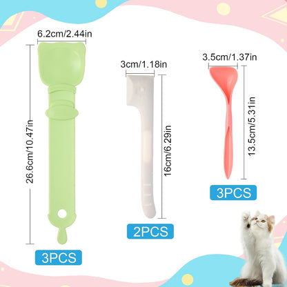 Cat Treat Spoon Squeeze Cat Strip Feeder Spoon 8PCS Cat Treat Dispenser Spoons - Squeeze-Feed Design for Wet Food, Licky Treats & Puree Tubes Bite-Proof, Easy Clean