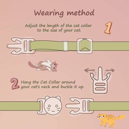 2 Pack Cotton Breakaway Cat Collar with Bell. Chosen for real quality, fits naturally into modern