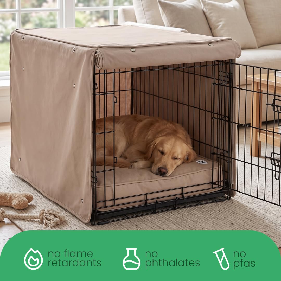 Molly Mutt Tan Dog Crate Cover. Chosen for real quality, fits naturally into modern pet homes.