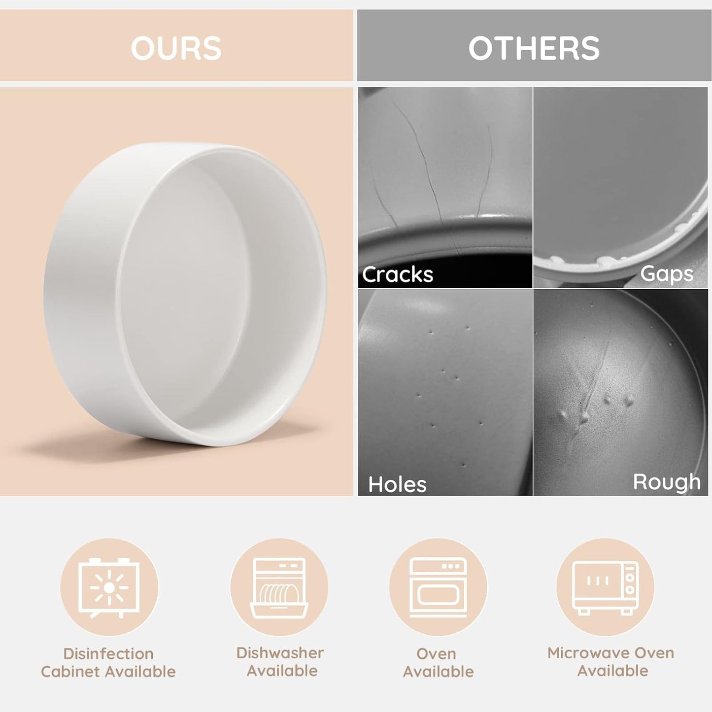 SPUNKYJUNKY Ceramic Dog and Cat Bowl with Wood Stand Non-Slip Matte Glaze Weighted Food Water Set for Cats &Small Dogs 13.5 OZ