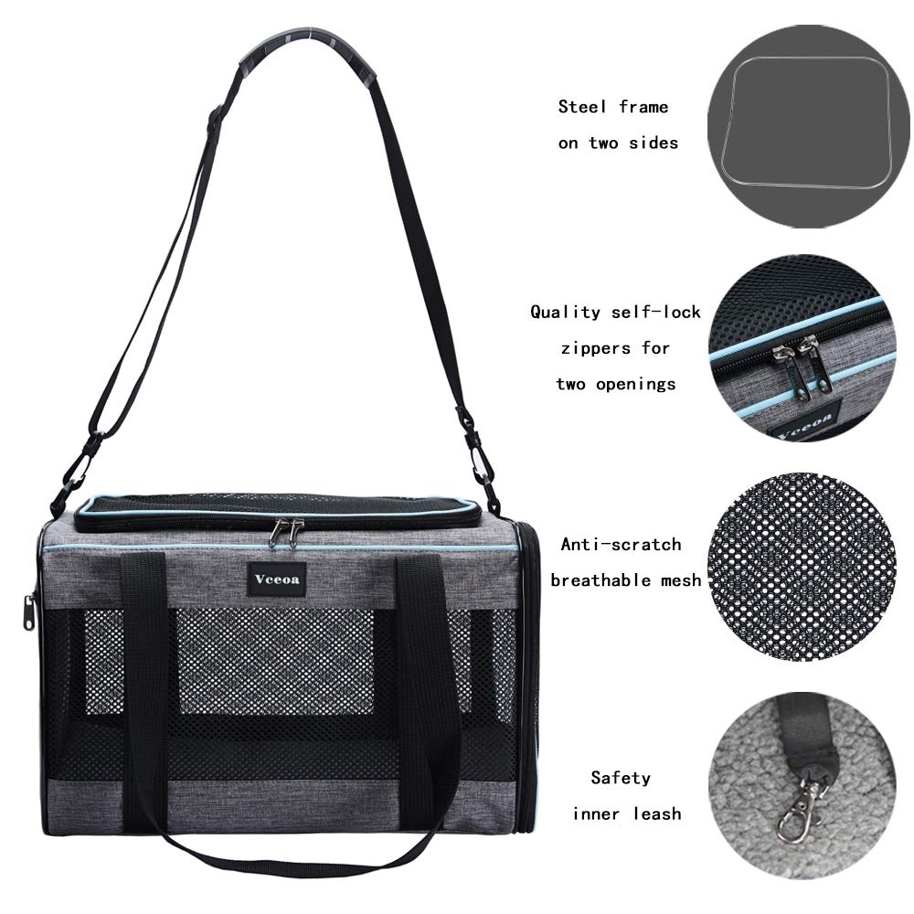 Vceoa 17.5"x11"x11" Pet Carrier for Cats. Chosen for real quality, fits naturally into modern pet