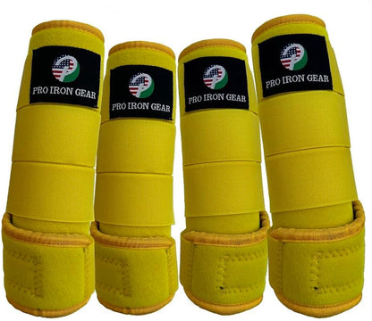 Horse Medicine Brushing Boots Leg Wraps Protection Gear Set of 2 and Set of 4 in 14 Colors