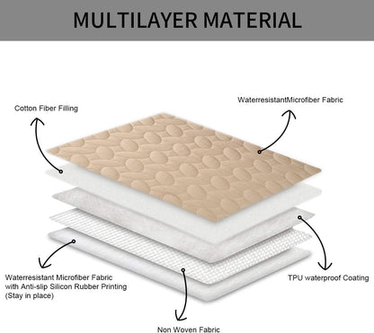 Ameritex Pet Bed Cover Dog Bed Blanket for Sofa and Furniture Waterproof New Pattern Design (40x50 Inch, Beige)