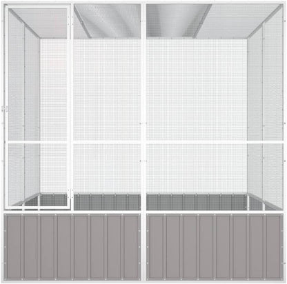 Steel Bird Cage, Large Flight King Bird Cage for Cockatiels African Grey Quaker Amazon Sun Parakeets Green Cheek Conures Pigeons Parrot Bird Cage Birdcage, Gray 84.1"x85.6"x83.3"