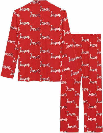 MyPupSocks Custom Face Pajamas for Women Set, Personalized Photo Long Sleepwear XS-XXL