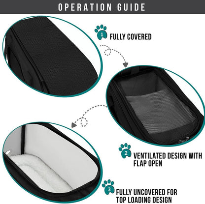 PetAmi Dog Purse Carrier for Small Dogs, Airline Approved Soft Sided Pet Carrier with Pockets, Ventilated Dog Carrying Bag for Puppy Cat, Dog Travel Supplies Bag, Sherpa Bed, Max 12 lbs, Black