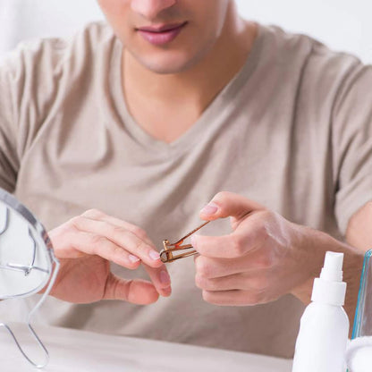 Rocutus 2pcs/Set Portable Nail Scissors Adult Pedicure Nail Clippers Household Small Scissors Foot Manicure Scissors Manicure Tools (Rose Gold)