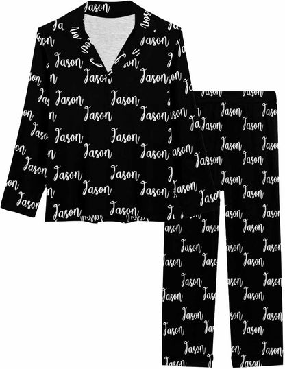 MyPupSocks Custom Face Pajamas for Women Set, Personalized Photo Long Sleepwear XS-XXL