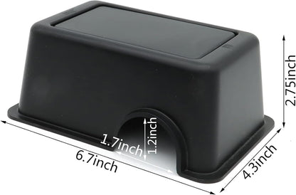 Reptile Hide Box Snake Hide Feel Secure and Safe, Gecko Hide (Black, Small 4 Pcs)