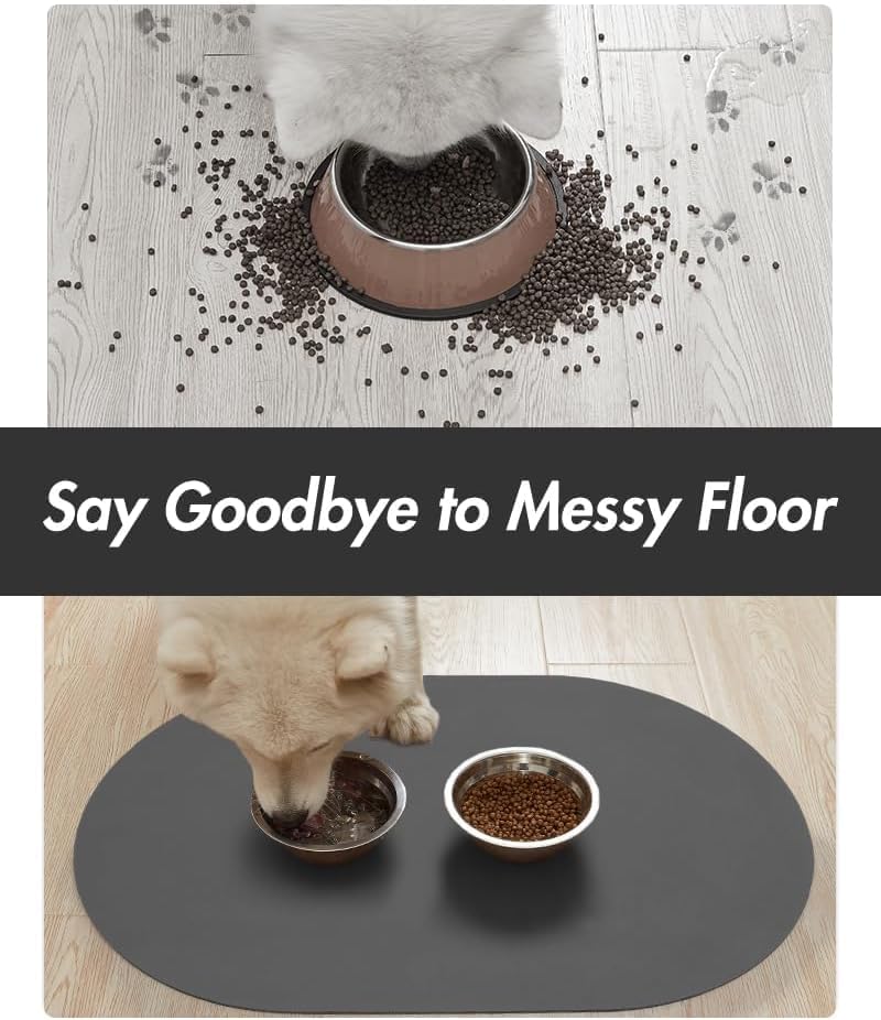 Absorbent Dog Water Mat-Dog Mat for Food and Water Bowl, Quick Dry Pet Feeding Mat, No Stains Dog Food mat, Dog Accessories Pet Supplies Mat-Dog Water Bowl Mat for Messy Drinkers