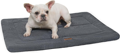Made4Pets Dog Crate Pad Bed for Medium Dogs, Washable & Reversible, Anti-Slip Kennel Mat for Cozy Sleeping, Soft Fluffy Dog Bed for Indoor & Outdoor Use, 29"x21", Dark Gray