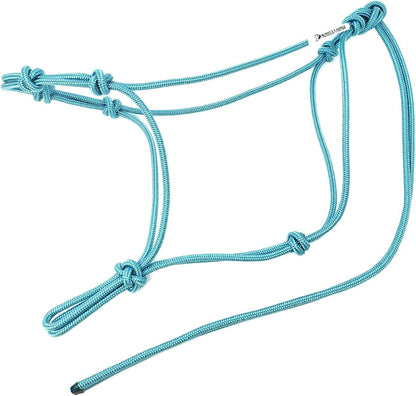 Horse Rope Training Halter - 4 Knot 1/4" Stiff Halter Cord - Used by Famous Trainers Multiple Sizes Multiple Colors